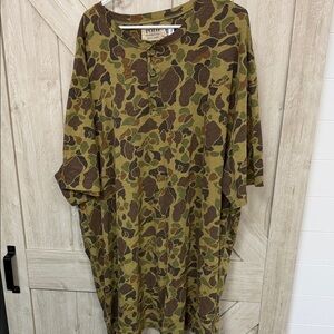 Polo by Ralph Lauren Men's Green and Brown Camouflage Shirt